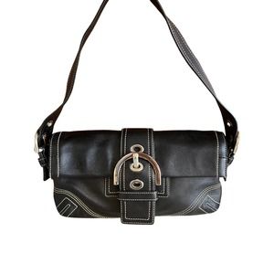 Vintage Y2K Coach Soho Buckle Bag Black Leather 8A05